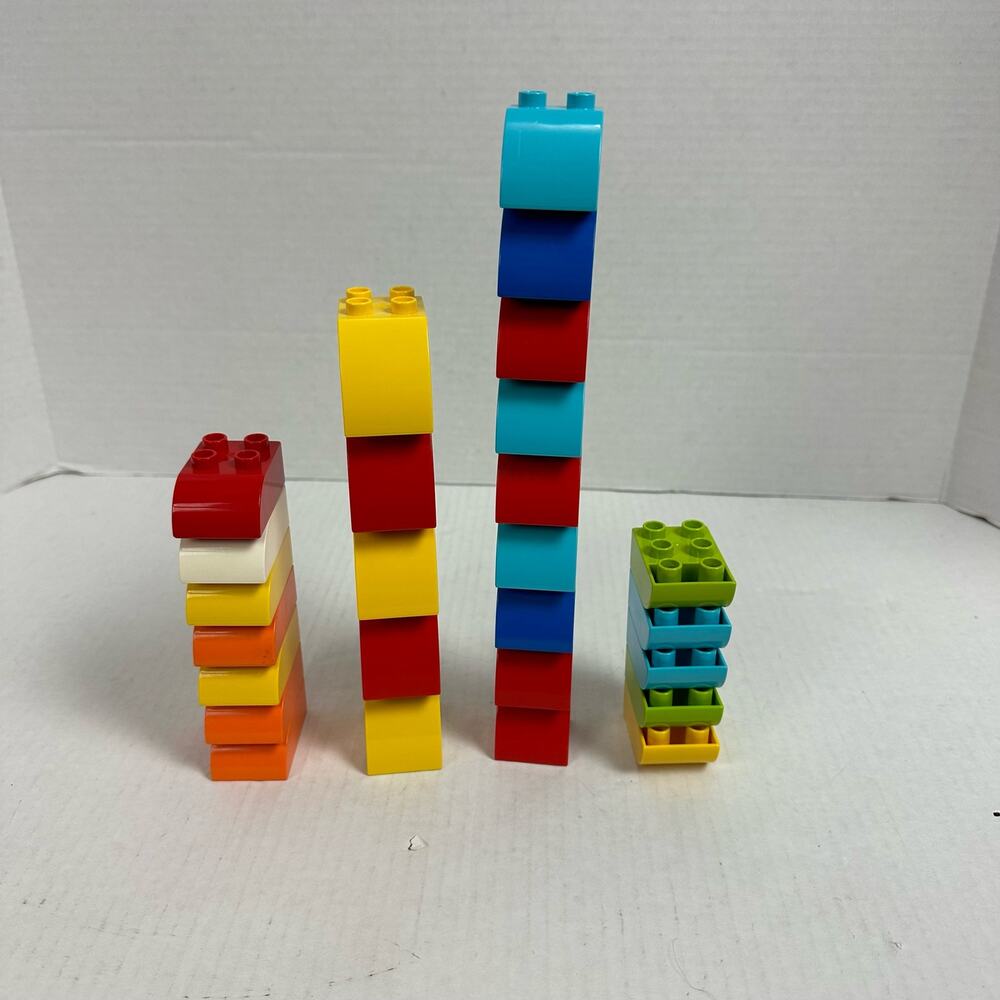 Duplos Lot of 26 Curved Top Slope Blocks Bricks Assorted Sizes Colors - Picture 6 of 9